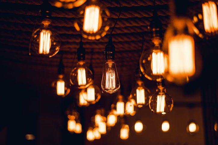 Vintage Edison Bulbs Hanging